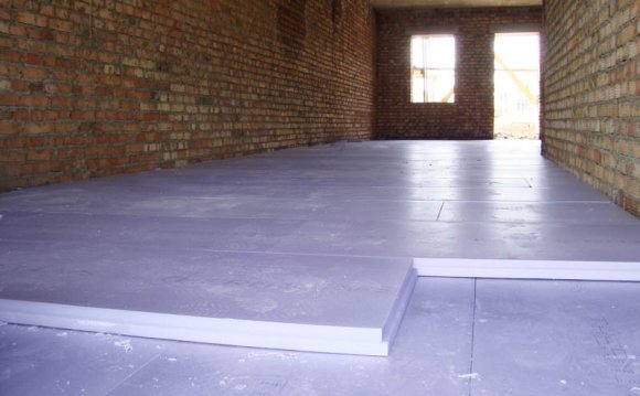 Монтаж пенопласта для пола под