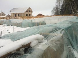 Так выглядит фундамент зимой