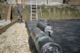 Вертикальная гидроизоляция рубероидом